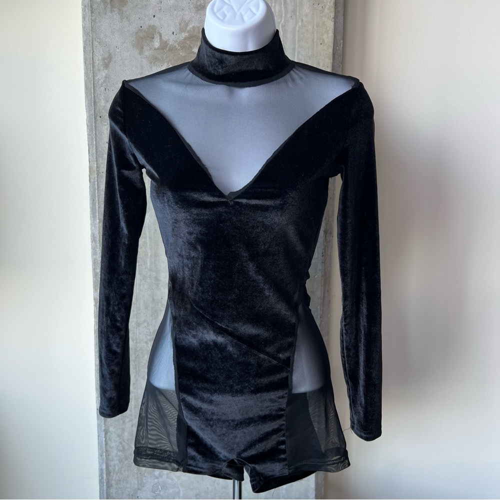 Black Velvet Romper